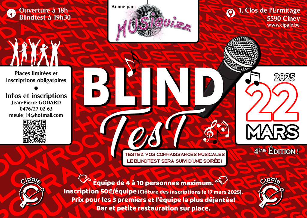 Blindtest 2025 (22 mars)